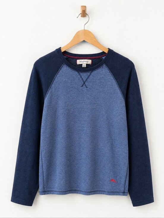 Tommy Bahama Other - Tommy Bahama Men's XXL Blue Navy Raglan Long Sleeve Shirt